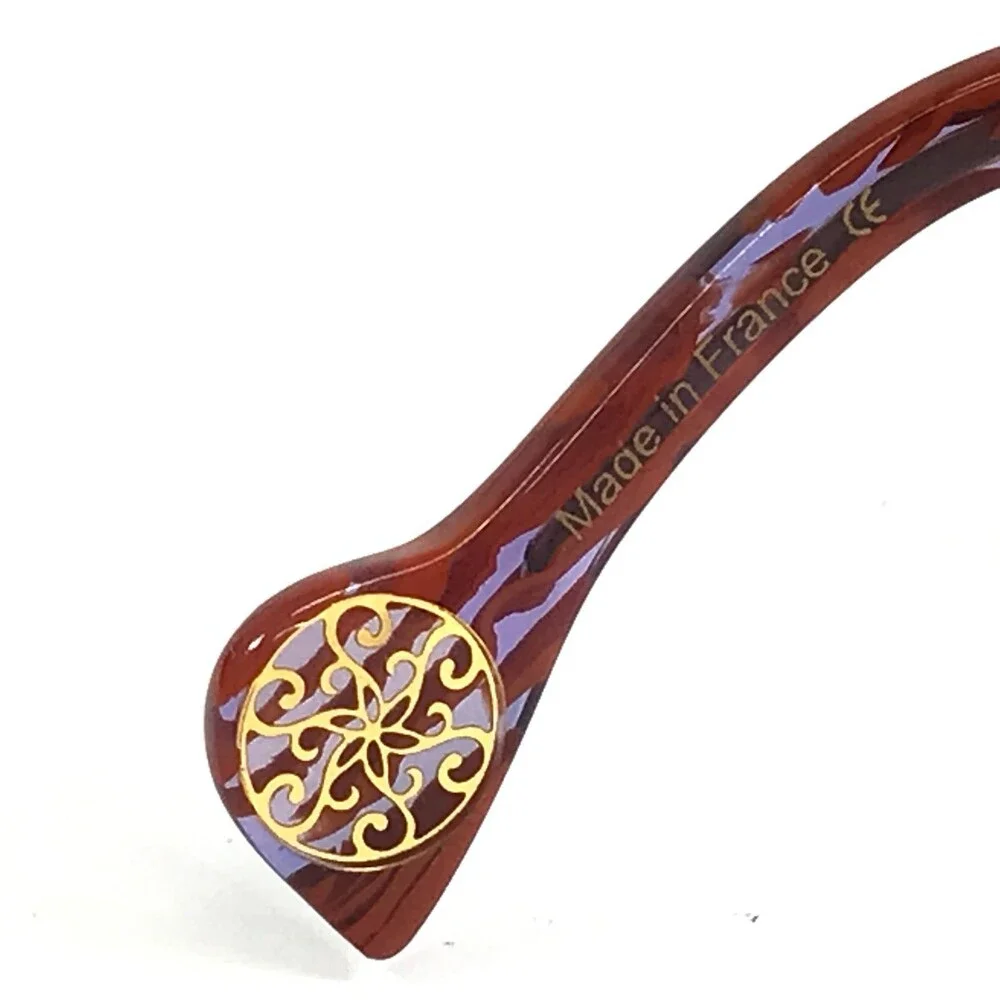 BOZ Eyeglasses Frames VENTURA 8335 Purple Burgundy Red Half Rim 53-17-135